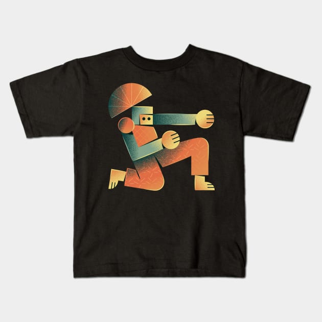 Medieval fighter dancer Kids T-Shirt by Léo Alexandre